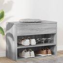 vidaXL szürke sonoma színű cipőtároló pad 60x30x45 cm