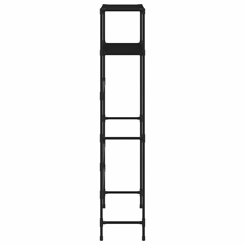 vidaXL 2 szintes fekete vas mosógép feletti tárolóállvány 69x28x143 cm