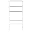 vidaXL 2 szintes szürke vas mosógép feletti tárolóállvány 69x28x143 cm