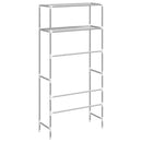 vidaXL 2 szintes szürke vas mosógép feletti tárolóállvány 69x28x143 cm