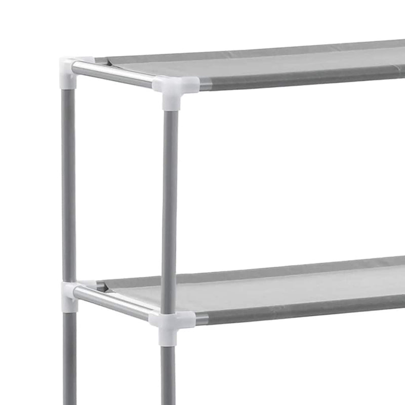 vidaXL 2 szintes szürke vas mosógép feletti tárolóállvány 69x28x143 cm