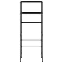vidaXL 2 szintes fekete vas WC feletti tárolóállvány 53,5x28x143 cm