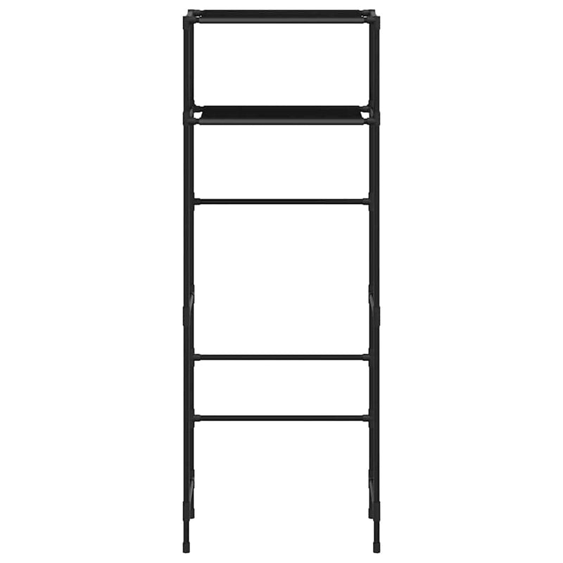 vidaXL 2 szintes fekete vas WC feletti tárolóállvány 53,5x28x143 cm