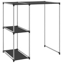 vidaXL 2 szintes fekete mosógép feletti tárolóállvány 87x55x90,5 cm