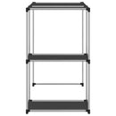 vidaXL 2 szintes fekete mosógép feletti tárolóállvány 87x55x90,5 cm