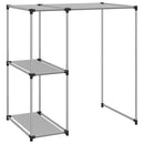 vidaXL 2 szintes szürke mosógép feletti tárolóállvány 87x55x90,5 cm