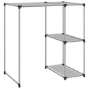 vidaXL 2 szintes szürke mosógép feletti tárolóállvány 87x55x90,5 cm
