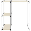 vidaXL 2 szintes krémszínű mosógép feletti tárolóállvány 87x55x90,5 cm