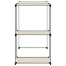 vidaXL 2 szintes krémszínű mosógép feletti tárolóállvány 87x55x90,5 cm