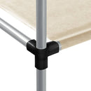 vidaXL 2 szintes krémszínű mosógép feletti tárolóállvány 87x55x90,5 cm