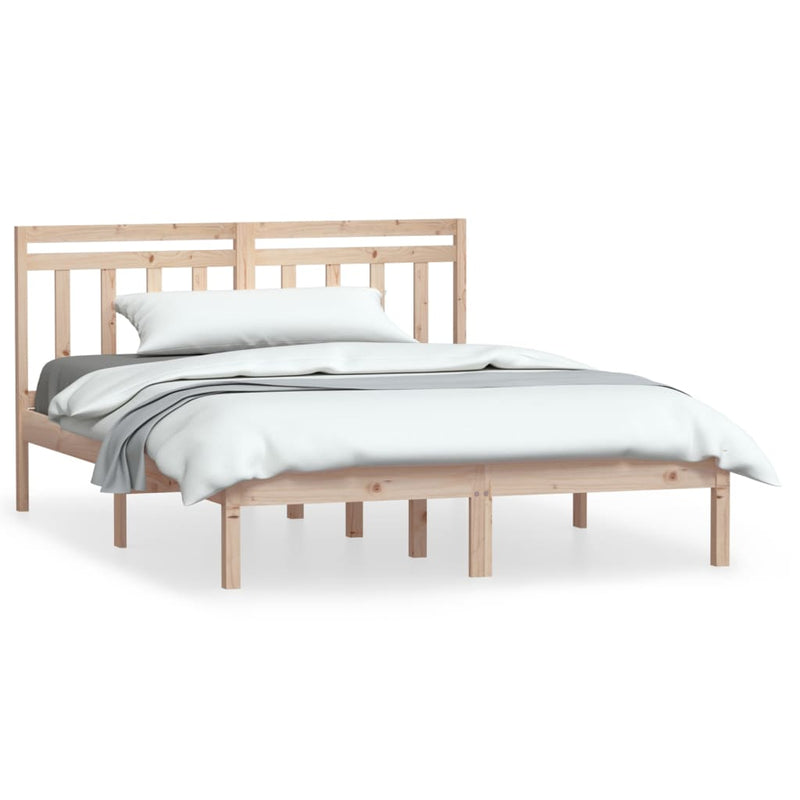 vidaXL tömör fa ágykeret 150 x 200 cm (King Size)