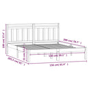 vidaXL tömör fa ágykeret 150 x 200 cm (King Size)