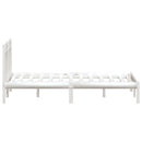vidaXL fehér tömör fa ágykeret 150 x 200 cm (King Size)