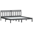 vidaXL szürke tömör fenyőfa ágykeret 200 x 200 cm