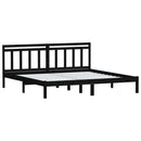 vidaXL fekete tömör fenyőfa ágykeret 200 x 200 cm