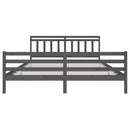 vidaXL szürke tömör fa ágykeret 200 x 200 cm