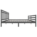 vidaXL szürke tömör fa ágykeret 200 x 200 cm
