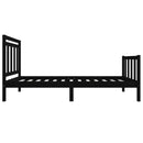 vidaXL fekete tömör fa ágykeret 75 x 190 cm (Small Single)