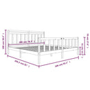 vidaXL fekete tömör fa ágykeret 200 x 200 cm