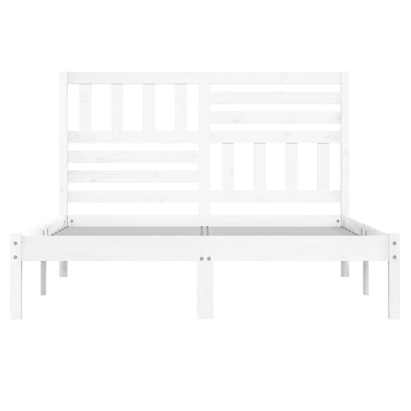 vidaXL fehér tömör fenyőfa ágy matrac nélkül 120 x 190 cm