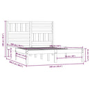 vidaXL tömör fenyőfa ágykeret 160 x 200 cm