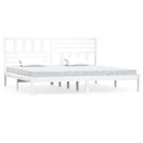 vidaXL fehér tömör fenyőfa ágykeret 200 x 200 cm