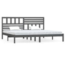 vidaXL szürke tömör fenyőfa ágykeret 200 x 200 cm