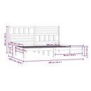 vidaXL fekete tömör fenyőfa ágykeret 200 x 200 cm