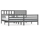 vidaXL szürke tömör fa ágykeret 200 x 200 cm
