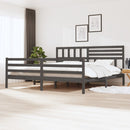 vidaXL szürke tömör fa ágykeret 200 x 200 cm