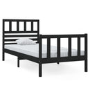 vidaXL fekete tömör fa ágykeret 75 x 190 cm (Small Single)