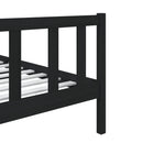 vidaXL fekete tömör fa ágykeret 75 x 190 cm (Small Single)