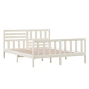 vidaXL fehér tömör fa ágykeret 160 x 200 cm