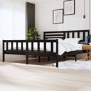 vidaXL fekete tömör fa ágykeret 200 x 200 cm