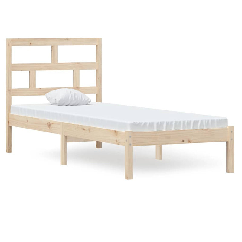 vidaXL tömör fa ágykeret 75 x 190 cm (Small Single)