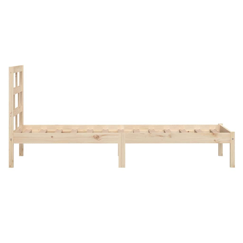 vidaXL tömör fa ágykeret 75 x 190 cm (Small Single)
