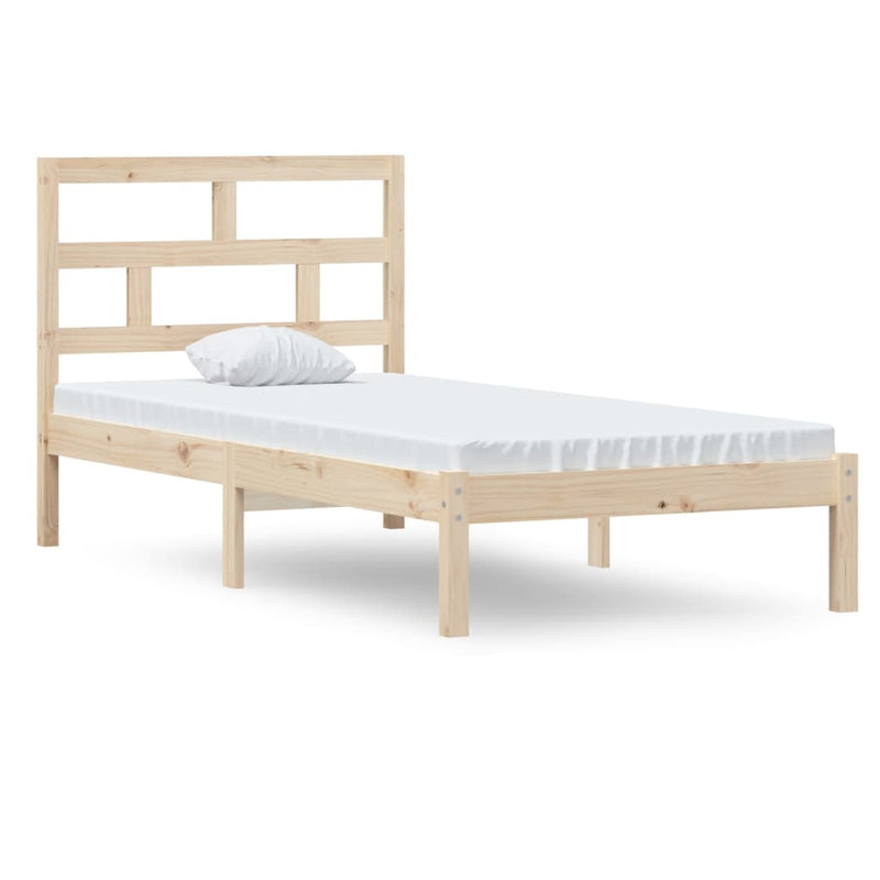 vidaXL tömör fa ágykeret 90 x 190 cm (Single)