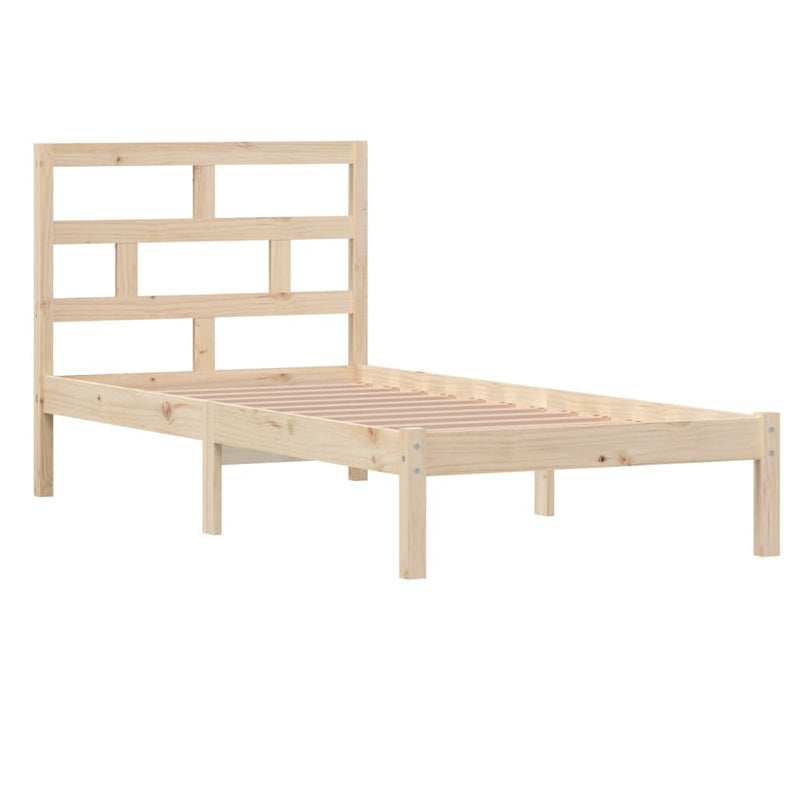 vidaXL tömör fa ágykeret 90 x 190 cm (Single)