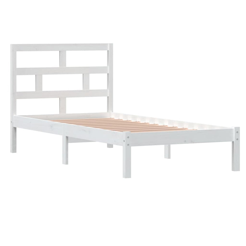 vidaXL fehér tömör fa ágykeret 90 x 190 cm (Single)