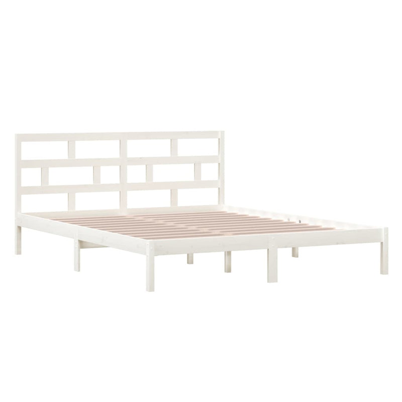 vidaXL fehér tömör fa ágykeret 120 x 190 cm (Small Double)