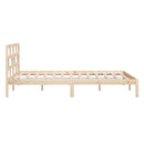 vidaXL tömör fa ágykeret 135 x 190 cm (Double)