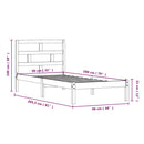 vidaXL fehér tömör fenyőfa ágykeret 90 x 200 cm