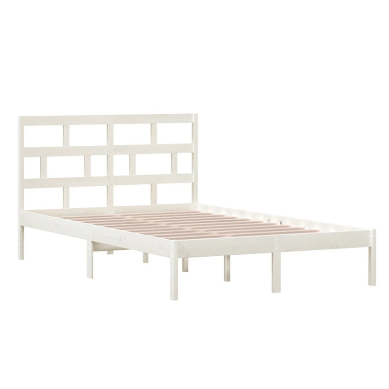 vidaXL fehér tömör fenyőfa ágykeret 120 x 200 cm