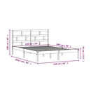 vidaXL fehér tömör fa ágykeret 150 x 200 cm (King Size)