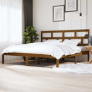 vidaXL mézbarna tömör fenyőfa ágykeret 200 x 200 cm