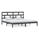 vidaXL fekete tömör fenyőfa ágykeret 200 x 200 cm