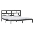 vidaXL fekete tömör fenyőfa ágykeret 200 x 200 cm