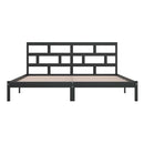 vidaXL fekete tömör fenyőfa ágykeret 200 x 200 cm