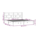 vidaXL fekete tömör fenyőfa ágykeret 200 x 200 cm