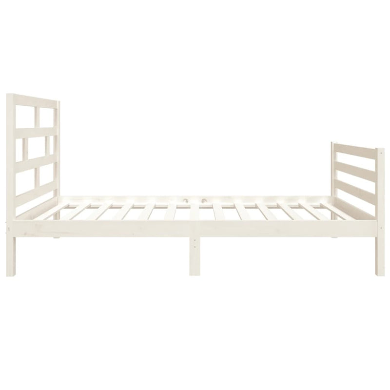 vidaXL fehér tömör fa ágykeret 90 x 190 cm (Single)